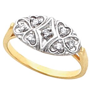 Heart Motif Dinner Ring