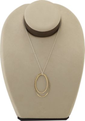 Tall Wood Accent Suede Neckform