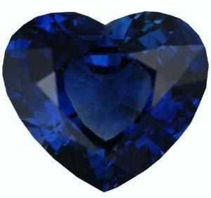 Heart Genuine Blue Sapphire (Black Box)