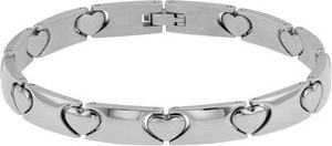 Stainless Steel Heart Link Bracelet