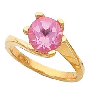 Swirl Ring Mounting for Round Gemstone Solitaire