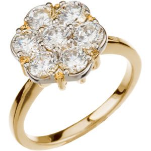 Seven Stone Cluster Style Engagement Mounting