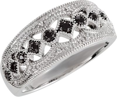 Genuine Black Spinel Ring