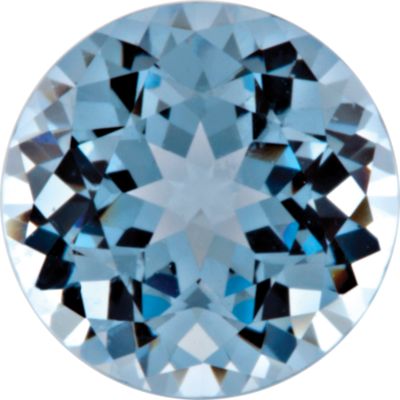 Round Chatham Created Aqua Blue Spinel