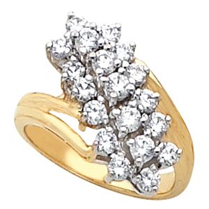 Waterfall Cluster Ring Mounting