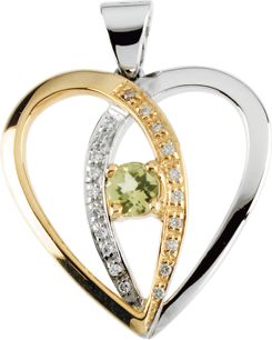 Semi-Set Anniversary Heart Pendant