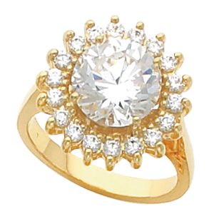 Ring Mounting for Round Gemstone