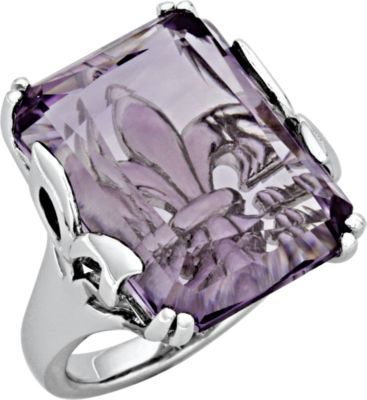Genuine Rose De France Quartz Ring 