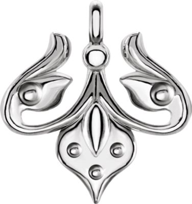 Fleur-de-Lis Design Dangle Component with Jump Ring