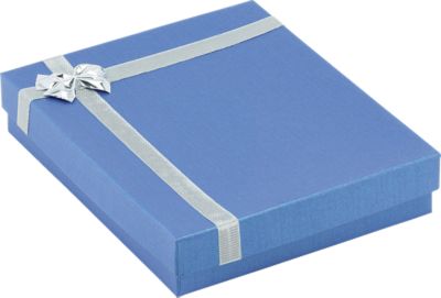 Blue & Silver Necklace, Bracelet or Ring Box Pack of 12