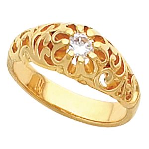 Ladies' Belcher-style Solitaire Ring Mounting