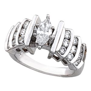 Cathedral Engagement Ring or Band Mounting 