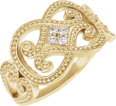 Granulated Design Ring