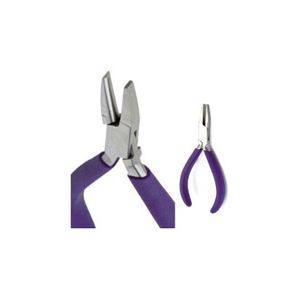 Flat Half Round Bending Pliers with Textured Grip
