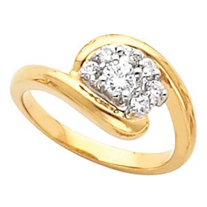 Accented Cluster Ring Mounting