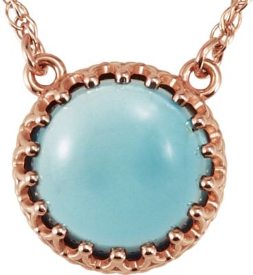 Crown Design Round Cabochon Chain Center