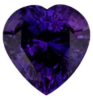 Heart Genuine Purple Sapphire (Black Box)