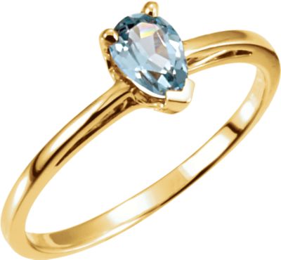 Scroll Setting&reg; Design Ring Mounting for Pear Shape Gemstone Solitaire