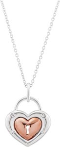 .05 ct tw Diamond Heart Lock 18