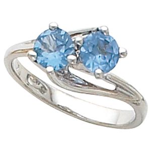 Two-Stone Ring Mounting for Round Gemstones