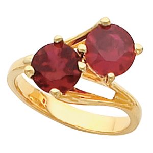 Two-Stone Ring Mounting for Round Gemstones