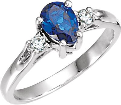 Ring Mounting for Pear Shape Gemstone 