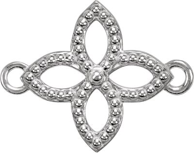 Granulated Design Floral Component with Rings