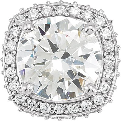 Round Halo Peg Setting with Cushion Frame