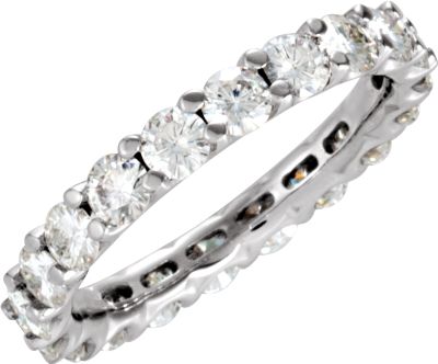 Created Moissanite Eternity Band