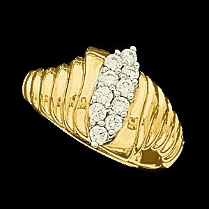 Accented Cluster Ring Mounting