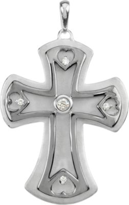 .05 ct tw Diamond Cross Pendant