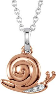 Youth Snail Diamond Necklace