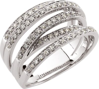 1/2 ct tw Overlapping Openwork Diamond Band