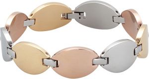 Amalfi&trade; Stainless Steel Oval Link Bracelet