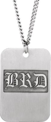 3-Letter Monogram Dog Tag Necklace
