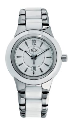 Cermaic Couture&trade; Stainless Steel Ladies Watch