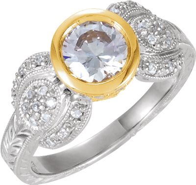 Semi-Mount Engagement Ring or Matching Band