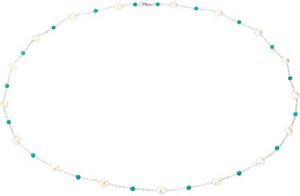 Freshwater Cultured Pearl & Genuine Turquoise 42