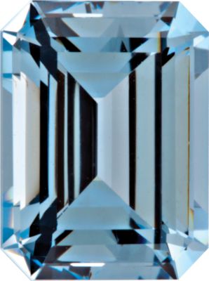 Emerald/Octagon Chatham Created Aqua Blue Spinel