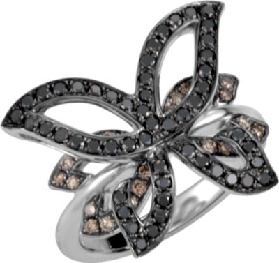 7/8 ct tw Black & Brown Diamond Ring