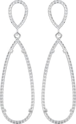 Halo-Styled Pear Shape Dangle Earrings