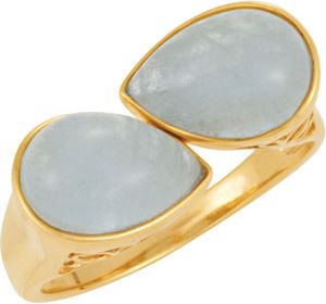 Genuine Milky Aquamarine Ring