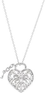 1/10 ct tw Diamond Heart Lock 18
