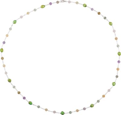 Freshwater Cultured Dyed Pearl & Natural Crystal  Beads Necklace