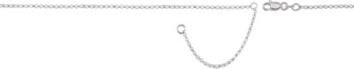 1.5mm Sterling Silver Adjustable Rolo Chain