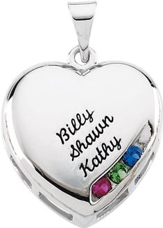 Engravable Family Heart Pendant