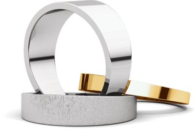 Flat Tapered Wedding Bands