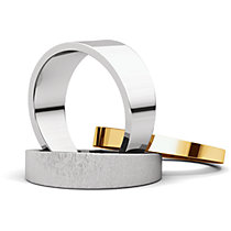 Flat Tapered Wedding Bands