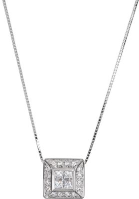 1/2 ct tw Invisible Set Diamond Necklace