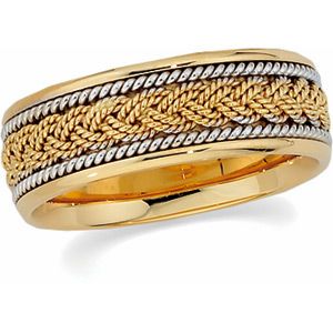 8mm Two-Tone Handwoven Comfort-Fit Band